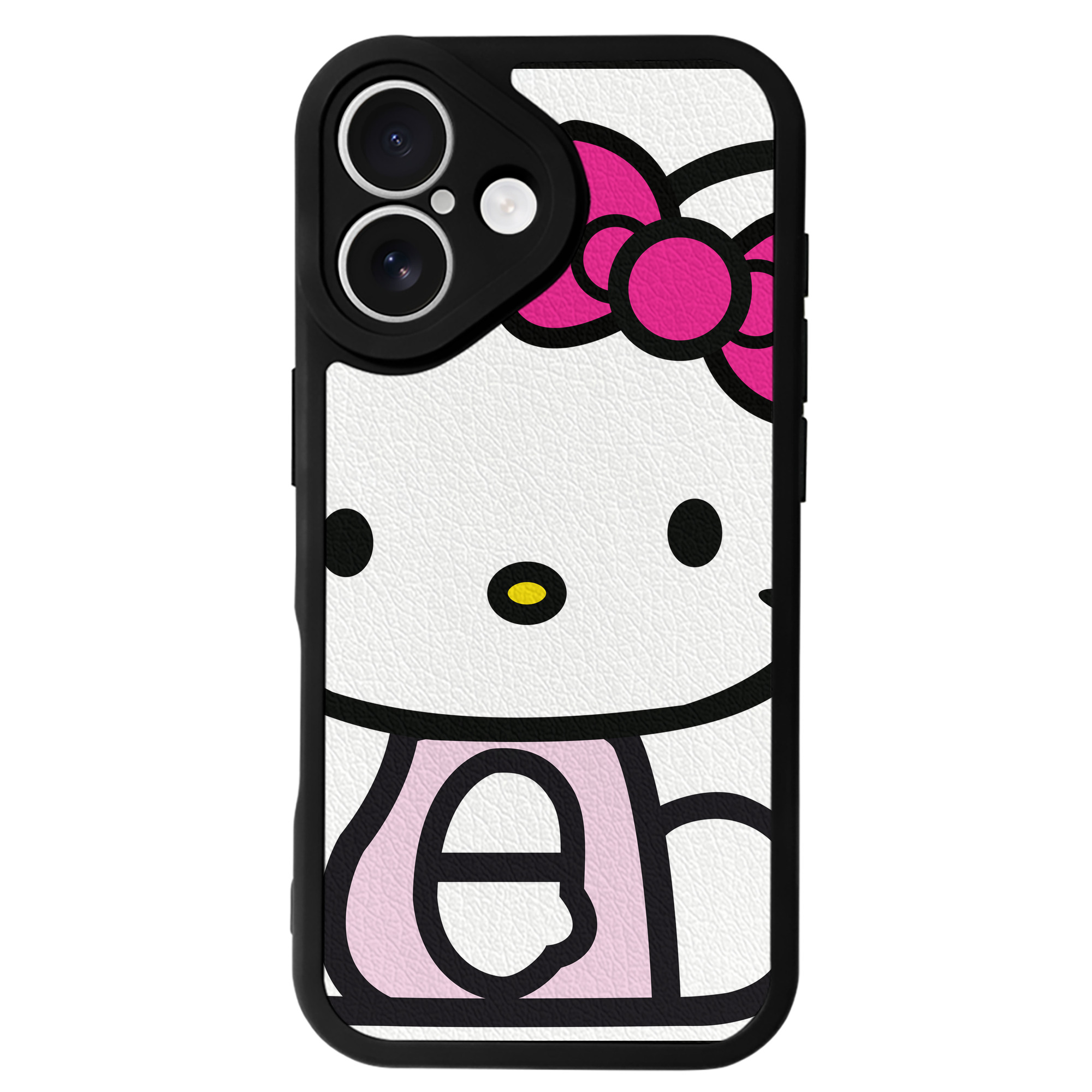 （画像用） Hello Kitty ハローキティ 【iPhone 16シリーズ対応】シリコンスマホケース（レザー調） 材質：シリコン